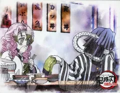 【中古】キャンバスボード・キャンバスアート 甘露寺蜜璃＆伊黒小芭内 キャンバスパネル 「鬼滅の刃 刀鍛冶の里編×ufotable DINING 第4期」 お楽しみくじ景品