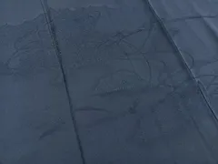 正絹　一つ紋付き　濃紺色無地 正絹一つ紋付き濃紺色無地