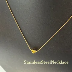 ステンレス ゴールドネックレス 　アクセサリー ステンレスチェーン  レディスー ネックレス