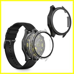 Watch GT4 46mm Huawei カバー 対応: - フルボディ ケース ガラス 2x 耐衝撃 超薄型 kwmobile 透明/黒色