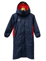UMBRO (アンブロ) ロングパテッド ベンチコート フード付き 中綿 UUJMJK33 140 ネイビー キッズ/025