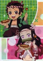 【中古】クリアファイル 竈門炭治郎＆竈門禰豆子/集合 A4クリアファイル 第1弾 「築地銀だこ×鬼滅の刃」 だんらんパック購入特典