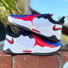 NIKE PG 5 EP 'USA' ナイキ ポール ジョージ 5 【MEN'S】 white/university red-rush blue-black CW3146-101