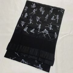 帯揚げ　正絹　絹　髑髏　ドクロ　どくろ　ガラシャ　がらしゃ　帯揚げ　正絹　絹　　個性　帯揚　おびあげ