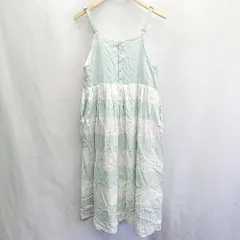 ◇ ⊂ Samansa Mos2 ギンガムチェック柄 - ロング丈 ワンピース サイズF ライトブルー系 ホワイト レディース E  【1409100001037】