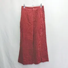 ◇ ⊇ GLOBAL WORK グローバルワーク コーデュロイ ワイドパンツ サイズL レッド系 レディース E  【1502180036026】