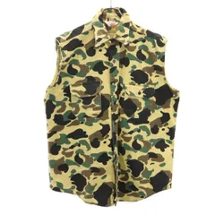 FROSTPROOF フロストプルーフ 80s USA製 ヴィンテージ カモフラ柄 シャモアクロス ベスト L イエローベージュ 迷彩 フランネル メンズ 古着