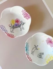 鳥獣戯画＊梅小鉢　２個
