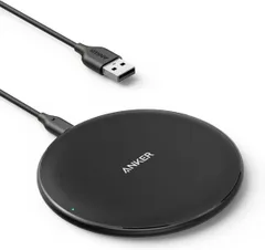 【HY】【中古】【美品】Anker PowerWave 10 Pad ワイヤレス充電器 A2503(黒) Qi認証 iPhone 15/ 14シリーズ Galaxy AirPods 各種対応 最大10W出力 [ゆうパケット発送、送料無料]HY001