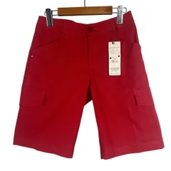 バーバリーゴルフ BURBERRY GOLF ハーフパンツ ゴルフウェア サイドポケット ロゴ レッド系 9 M相当