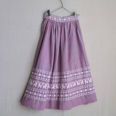 美品　ISSEY MIYAKE イッセイミヤケ　HaaT ロングスカート　フレア HaaT】【日本製】イッセイミヤケチェックロングフレアスカートピンク