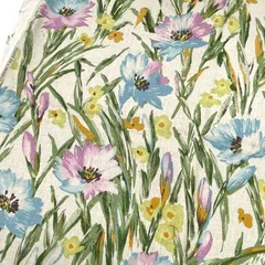 花柄/50cm/麻100%/ YUWA/生地布/Y-814