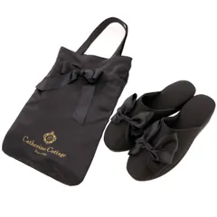 【特価商品】フォーマル スリッパ ヒール付き ＆ SH002 リボン巾着袋セット [キャサリンコテージ] TAK