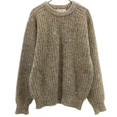 GAP ギャップ 80s オールド ウール100% 長袖 ネップ セーター S グレー系 ニット メンズ 古着