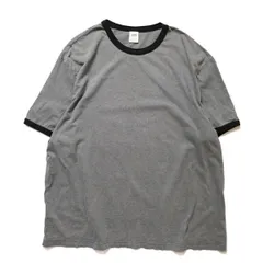 00's オールドネイビー コットン リンガー Tシャツ 半袖 (XXL) 霜降り×黒 無地 00年代 旧タグ オールド ギャップ OLD NAVY GAP 2003年製　アメリカ古着 USED  ビンテージ ヴィンテージ