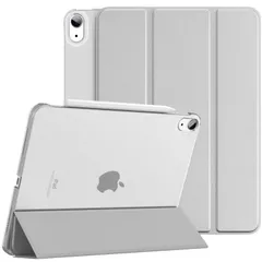 【数量限定】PencilPro/第2世代ワイヤレス充電対応 カバー カバー 半透明 PU+PC スタンドケース 三つ折り オートスリープ エア11インチ アイパッド 11インチ/第5世代/第4世代 Air シルバー Air Air iPad iPad iPad