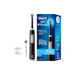 ブラウン 電動歯ブラシ オーラルB PRO1S 替えブラシ2本 D305.523.3 BK ブラック 【 限定】