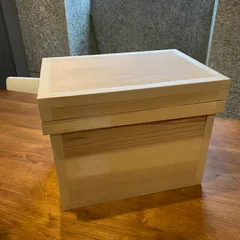 【新品・日焼けあり】上小節杉 茶箱 20kg（送料無料 収納 上小節 天然杉 ちゃばこ 小物入れ インテリア 魅せる収納 木製品 木工品 お菓子 お米 お茶 木箱 軽い）