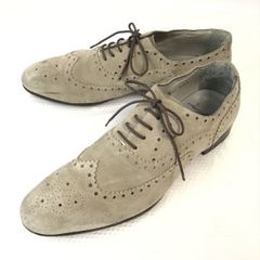 稀少 美品 ギャルソン 田中オムUSED加工 スウェード シューズ ブラウン