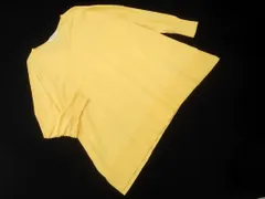 NATURAL BEAUTY BASIC ナチュラルビューティーベーシック Vネック ワイド幅 ニット セーター sizeM/黄 ■◇ レディース