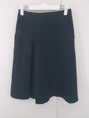 ◇ BALLSEY ボールジィトゥモローランド フロントスリット 膝下丈 ナロー スカート サイズ34 ネイビー レディース E  【1304200047322】