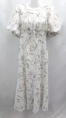 ◇ ⊂ OLIVE des OLIVE オリーブ デ オリーブ 花柄 半袖 ロング ワンピース サイズF アイボリー グレー レディース E  【1502180045868】のサムネイル