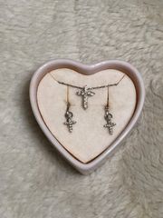 ジュールアンジュール　クロス ネックレス&ピアス