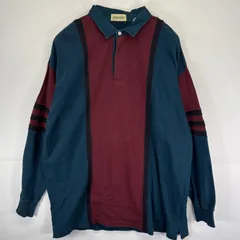 古着 90's/90年代  ST JOHNS'BAY 長袖 ラガーシャツ 大きいサイズ ストライプ XXLT マルチカラー メンズ