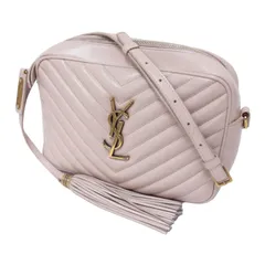SAINT LAURENT PARIS サンローラン パリ バッグ ベージュ / ルーカメラバッグ / ショルダーバッグ タッセル フリンジ キルティング YSL ロゴ レザー / イタリア製 / ブランド カバン【レディース】