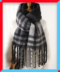 新品 フリンジマフラー レディース 大判ストール リバーシブル 防寒 防風 ショール 秋冬 ひざ掛け 羽織り チェック柄 ふわふわ 【送料無料】