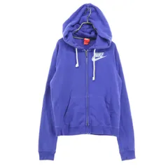 NIKE ナイキ 長袖 ジップパーカー M ブルー フーディー メンズ 古着