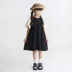 2025春夏】maarook【マルーク】シャーリングクシュクシュバルーンスリーブワンピース（100～150）101-4221023のサムネイル