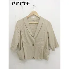 ◇ Jewel Changes ジュエルチェンジズ UNITED ARROWS 1B 七分袖 テーラードジャケット サイズ36 ベージュ レディース  【中古】 【1111190005986】のサムネイル