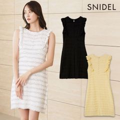 【爆速配送】【新作10%OFF】【即納】 スナイデル SNIDEL ワンピース 25春夏 カットレースミニワンピース ノースリーブ ミニ丈 swco252087