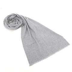 【中古】フェデーリ FEDELI カシミヤ ストール ライトグレー【メンズ】