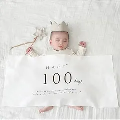 【在庫処分】LIKENNY ハーフバースデー タペストリー happy birthday 壁掛け タペストリー セット 100日祝い 100日タペストリー 飾り付け 誕生日 記念日用 ハンドメイド フック貼り付けツール付き（横版100日）