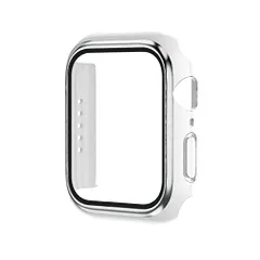 38mm_光沢のホワイト＆シルバー 2023強化版AMAPC for Apple Watch ケース Apple Watch Series 321 38mm 用 ケース 一体型 apple watch 用 カバー アップルウォッチ ケース 全面保護 耐久性 傷
