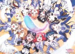 [중고] 포스터(애니메이션) 신작 11명 B3 클리어 포스터 [러브라이브! 선샤인!! The School Idol Movie Over the Rainbow] 7주째 입장자 선물