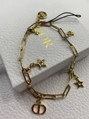 Dior ノベルティ ゴールド チャーム ストラップ ブレスレット 5箱セット Dior ノベルティ ゴールド チャーム ストラップ ブレスレット 5