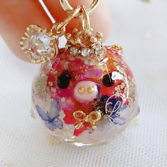 レジン☆オルゴナイトキーホルダー☆ブタ☆