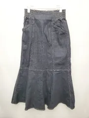 ◇ FREE'S MART フリーズマート ロング丈 台形 スカート サイズ縦M 横M- ネイビー系 レディース P  【1406240033591】