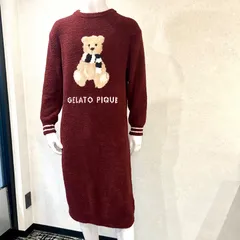 ジェラートピケ パウダーモチーフジャガードドレス ワンピース くま ジェラートピケ パウダーモチーフジャガードドレス ワンピース