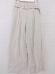 ◇ ◎ green label relaxing UNITED ARROWS センタープレス リネン調 パンツ サイズ36 ベージュ系 レディース P  【中古】 【1208290004268】