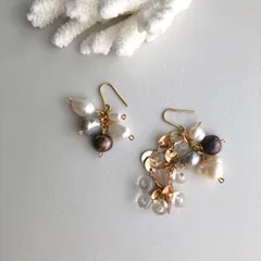 つぶつぶ 淡水パール クリア たっぷり サージカルステンレス アレルギー