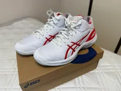 美品 アシックス ゲルバースト 28 バスケットボール 26cm 白／シルバー アシックス（ASICS）バスケ シューズ バッシュ ゲルバースト