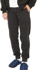 Y's factory 裏起毛 スウェット ロングパンツ メンズ リブ ジョガーパンツ 長ズボン ウエストゴム 裾ゴム ストレッチ素材 LLサイズ(チャコール,  LL)