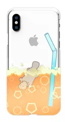 シンプルスマホ6 A201SH ケース カバー スマホケース ハードケース ジュース パンダ アザラシ ペンギン シロクマ うさぎ 猫 犬 かわいい クリア 透明 カラー06
