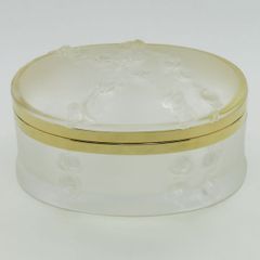 SAINT LOUISサンルイ/※金彩青海波紋 台形蓋物　茶懐石道具　春海商店 SAINT LOUISサンルイ/※金彩青海波紋 台形蓋物 茶懐石道具 春海商店