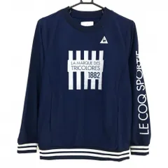 【超美品】ルコックゴルフ スニード  ネイビー×グレー フロント・袖ロゴ サイドジップ レディース M ゴルフウェア le coq sportif