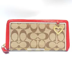 COACH コーチ ハートチャーム ラウンドファスナー 長財布 F46408 レディース 服飾小物 CD0